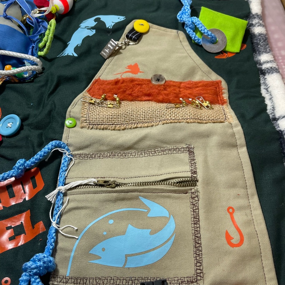 Fidget/Fishing theme quilt/mat - Picture 3 of 7